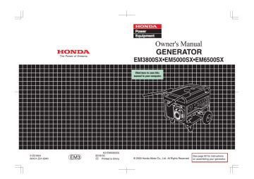 Honda EM6500SX Owner's Manual | Manualzz