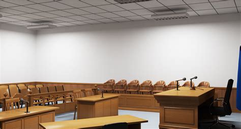 Courtroom Interior 3D model | CGTrader