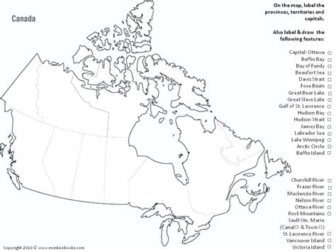 Geography Quiz - Canada - MonkeeBooks.com | Homeschoolers Helping Homeschoolers