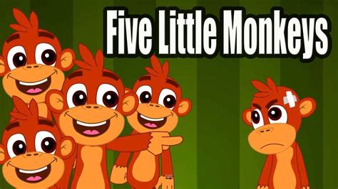 Kids Songs Rhymes | Five Little Monkeys Jumping On The Bed Songs ...