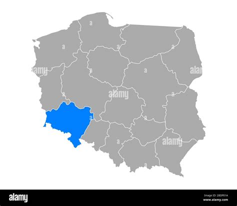 Map of Dolnoslaskie in Poland Stock Photo - Alamy