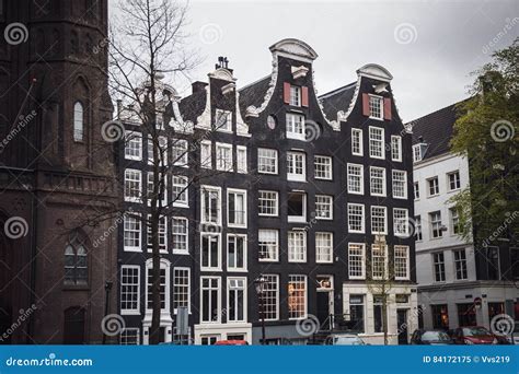 Traditional Dutch Medieval Houses in Amsterdam Capital of Holland ...