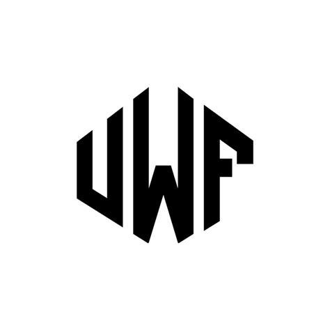 UWF letter logo design with polygon shape. UWF polygon and cube shape logo design. UWF hexagon ...