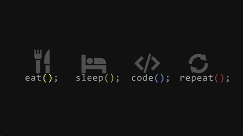 Code All Day, Every Day with These EAT SLEEP CODE REPEAT 4K Wallpapers ...