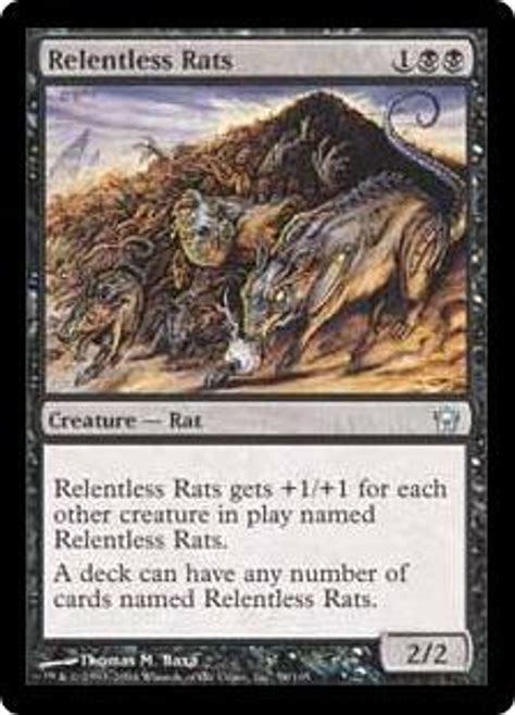 Magic The Gathering Fifth Dawn Single Card Uncommon Relentless Rats 58 - ToyWiz