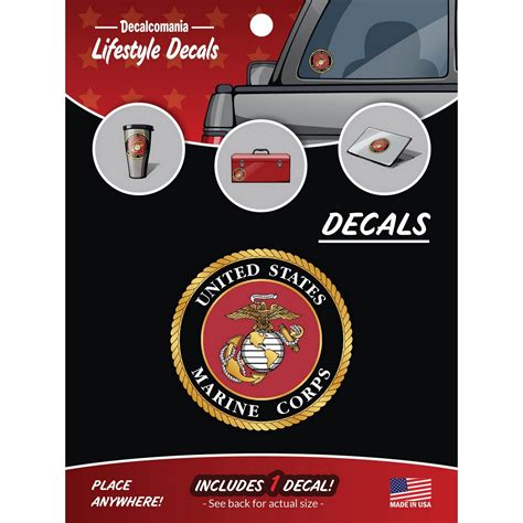 Buy Marine Corps Car Decal - Large 5.5" USMC Vinyl Decal for Car Window ...