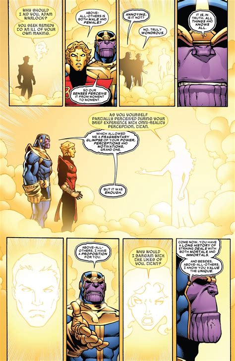 The ONE ABOVE ALL talks to THANOS and ADAM WARLOCK (scans inside) - Gen ...