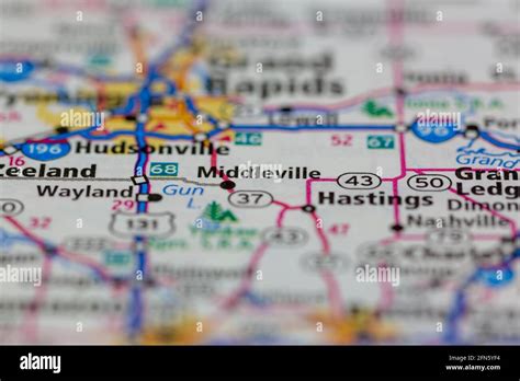 Middleville Michigan USA shown on a Geography map or road map Stock Photo - Alamy