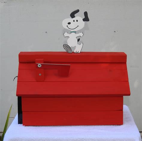 Dancing Snoopy Unique Mailbox Ornament AND Wooden Mailbox | Etsy