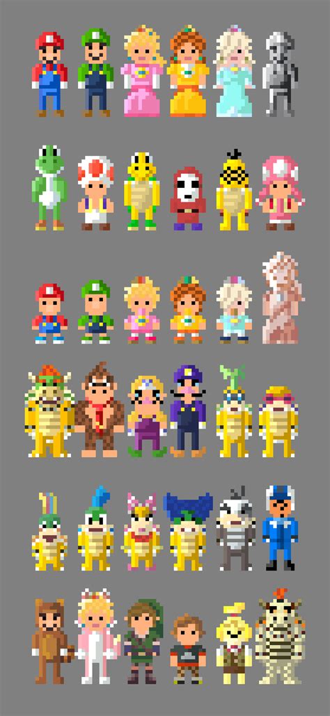 Mario Kart 8 Characters 8 bit by LustriousCharming on DeviantArt