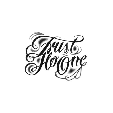 Trust No One Temporary Tattoo / Chicano Lettering Tattoo / Trust No One ...