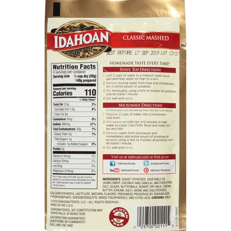 Idahoan Classic Mashed Potatoes 4 oz | Shipt