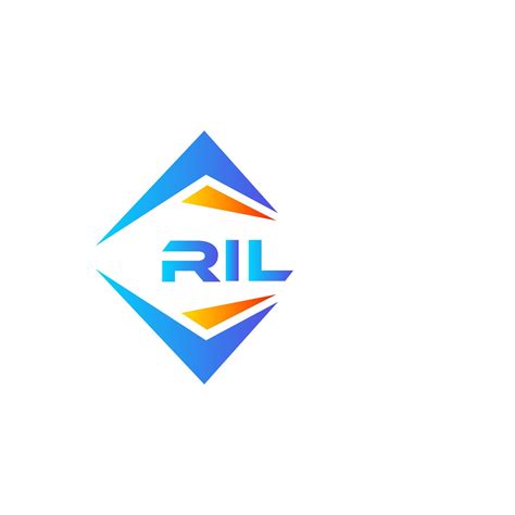 RIL abstract technology logo design on white background. RIL creative ...