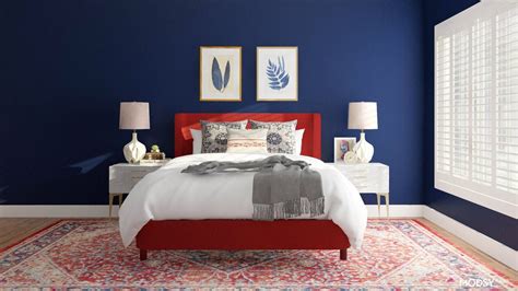 Red, White, and Blue Classic Bedroom | Traditional/Classic-Style ...