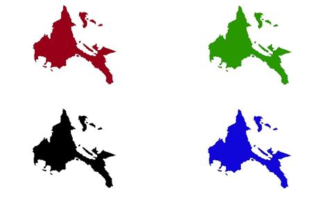 silhouette map of the CALABARZON region in the Philippines 3210959 Vector Art at Vecteezy