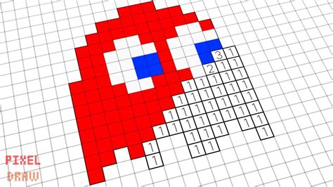 Blinky Ghost Pacman Perler Bead Pattern Pixel Art Pixel Art Pattern ...