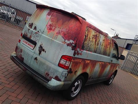 New Car Covered In Rust Camouflage To Protect It From Thieves | Vinyl wrap car, Funny bumper ...