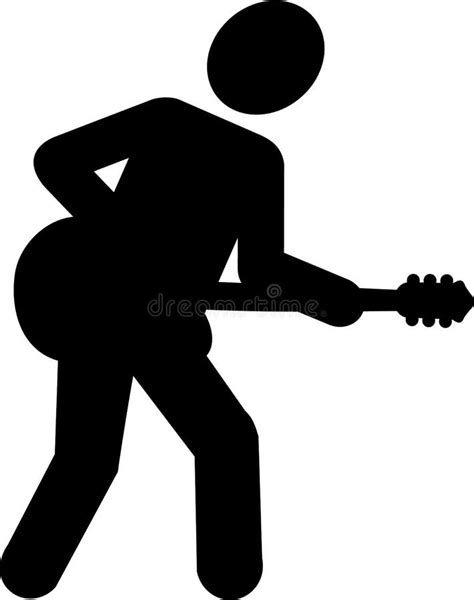 Rockstar Silhouette with Electric Guitar Stock Vector - Illustration of guitar, party: 107079482