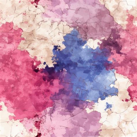 Premium AI Image | Watercolor map of cities on a colored background in dark azure and magenta tiled