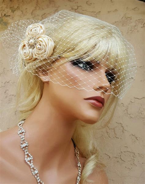 Fascinator, Wedding Hair Clip, Ivory Wedding,Bridal Comb, Bridal Hair ...