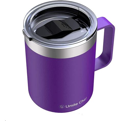 Umite Chef Stainless Steel Insulated Coffee Mug Tumbler with Handle, 12 ...