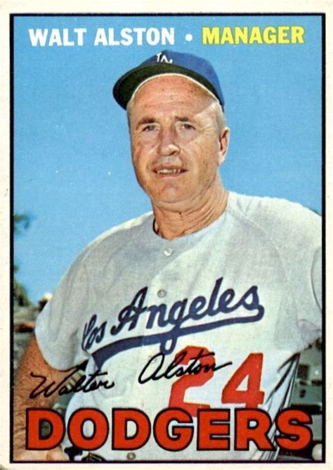 Walter Alston 1967 Topps #294 | Dodgers, Dodgers nation, Baseball cards