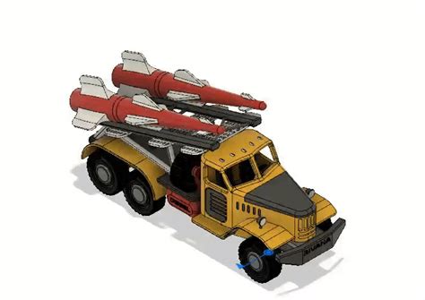 Yellow Missile Transport Truck with Movements by Black Jack | Download free STL model ...