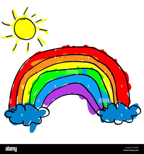 Aggregate 73+ rainbow sketch for kids super hot - seven.edu.vn