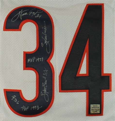 Walter Payton Signed Bears Jersey with (5) Career Stat Inscriptions ...