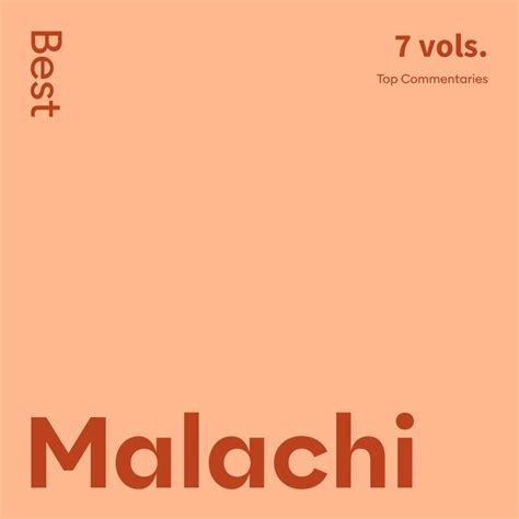 Best Malachi Commentaries (7 vols.) | Logos Bible Software