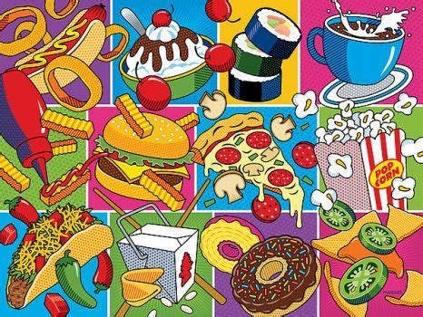 Junk Food (80 pieces) | Pop art food, Pop art party, Pop art