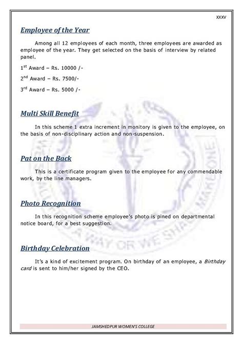 Employee Of The Month Criteria Template