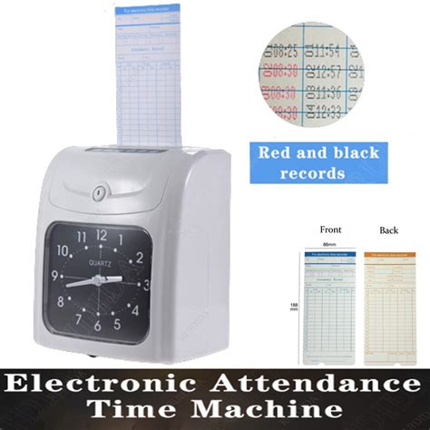 Electronic Time Recorder Employee Time Recording Attendance Machine Time Clock Recorder ...