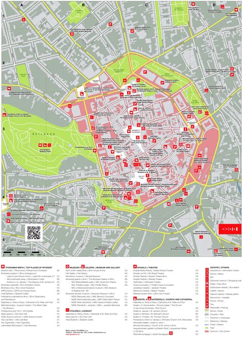 Brno tourist attractions map - Ontheworldmap.com