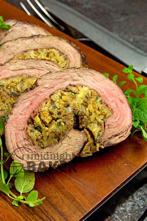 Stuffed Flank Steak - The Midnight Baker - Holiday Recipe