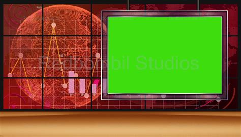 News-13 Broadcast TV Studio Green Screen Background Loopable | Business ...