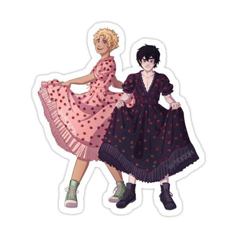 "Solangelo strawberry dress" Sticker for Sale by SabrinaMarcos ...