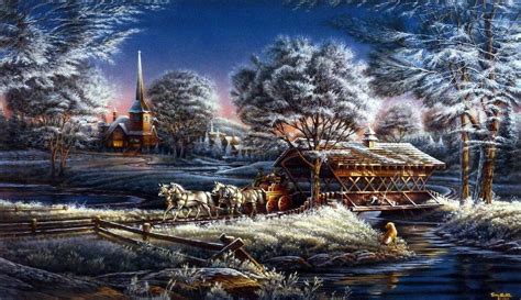 Terry Redlin Morning Frost Horse and Wagon Art | Winter scenery, Winter scenes, Terry redlin