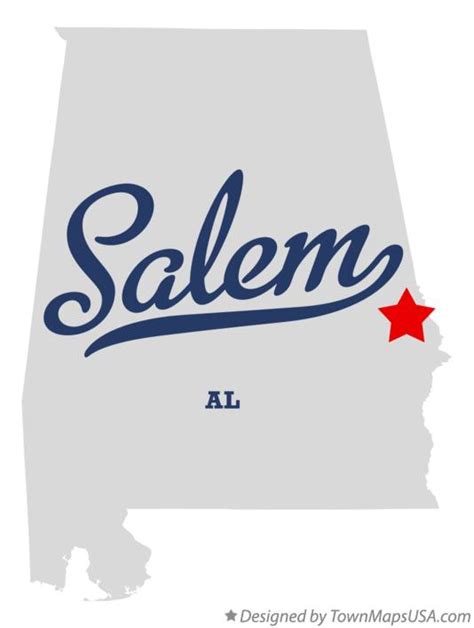 Map of Salem, AL, Alabama