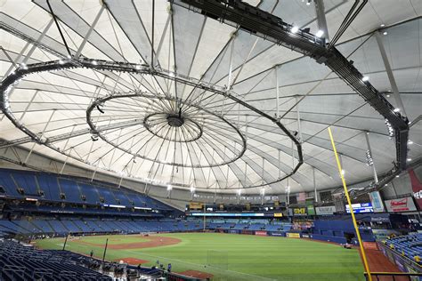 Tropicana Field Roof Destroyed By Hurricane Milton VIDEO