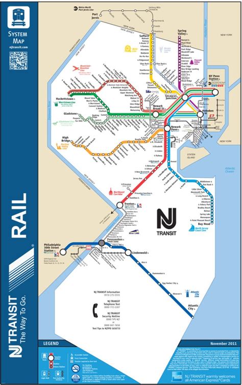 Transit Maps: Official Map: New Jersey Transit Rail System, 2011