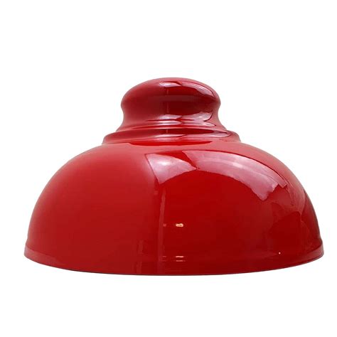 Buy LEDSone Industrial Ceiling Pendant Light Shades, Retro Vintage Style Curvy Dome Shaped Red ...