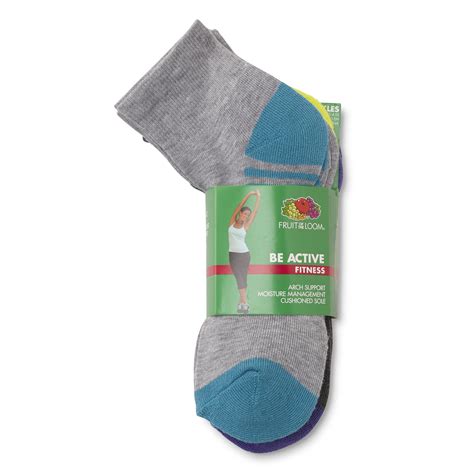 Fruit of the Loom Women's 6-Pairs Athletic Ankle Socks