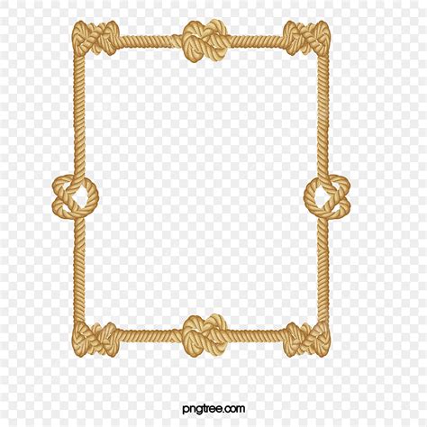 Rope Knots Clipart Hd PNG, Rope Knot Border, Rope Clipart, Frame, Creative PNG Image For Free ...