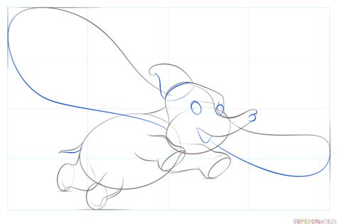 How to draw Dumbo flying | Step by step Drawing tutorials