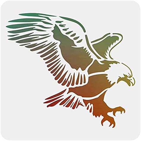 Eagle Stencil Decoration Template 11.8x11.8 inch Plastic Eagle Drawing ...