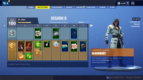 Fortnite Season 8 - All Battle Pass Tiers and Rewards | Fortnite News