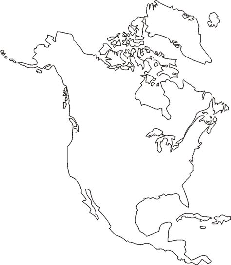 north america blank outline map | Dr. Melanie Patton Renfrew's Site