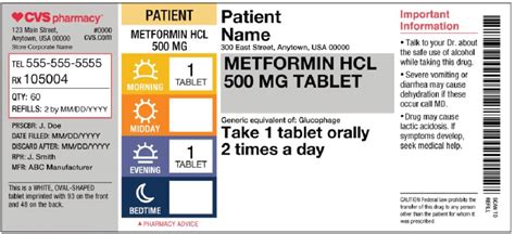 An example of a typical label found on CVS pill bottles 4 | Download ...