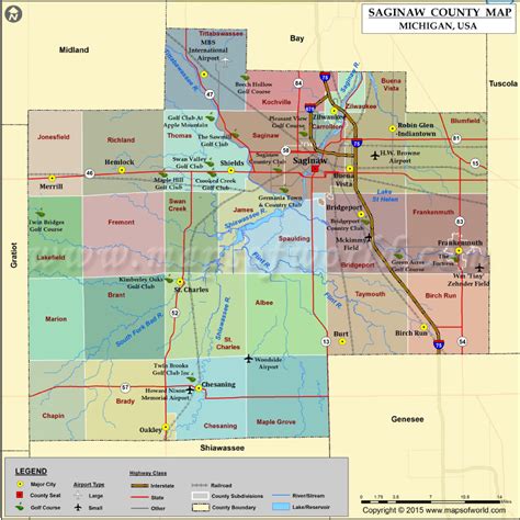 Saginaw County Map